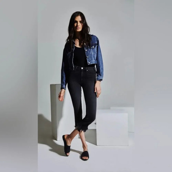 MCGUIRE Cropped Valletta w Asymmetrical Hem in Ace of Spades Sz 27 - Picture 16 of 16